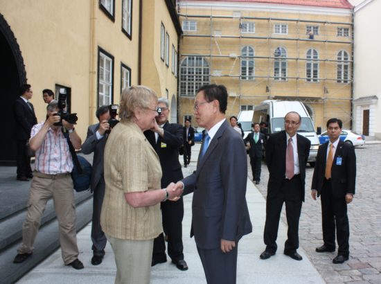 Riigikogu esimehe Ene Ergma kohtumine Korea Vabariigi Rahvusassamblee presidendi Hee Tae Parkiga